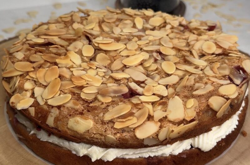 Raspberry Almond Ricotta Cake